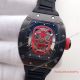 2017 Copy Richard Mille RM 052 Watch Rose Gold Black Case Red Skull Rubber (13)_th.jpg